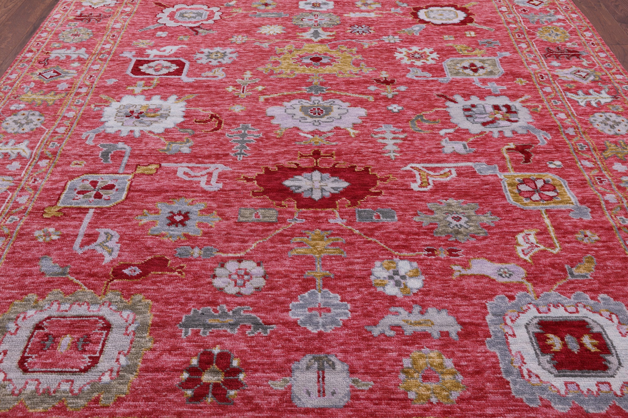 Turkish Oushak Hand Knotted Wool Rug - 8' 3" X 9' 11" - Golden Nile