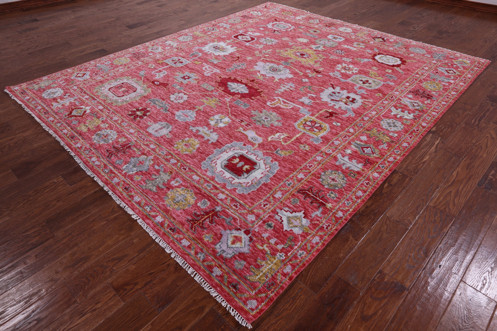 Turkish Oushak Hand Knotted Wool Rug - 8' 3" X 9' 11" - Golden Nile