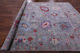 Grey Turkish Oushak Handmade Wool Rug - 9' 3" X 12' 0" - Golden Nile