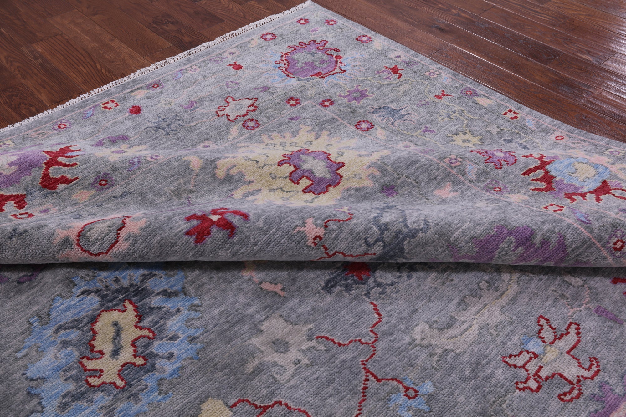 Grey Turkish Oushak Handmade Wool Rug - 9' 3" X 12' 0" - Golden Nile