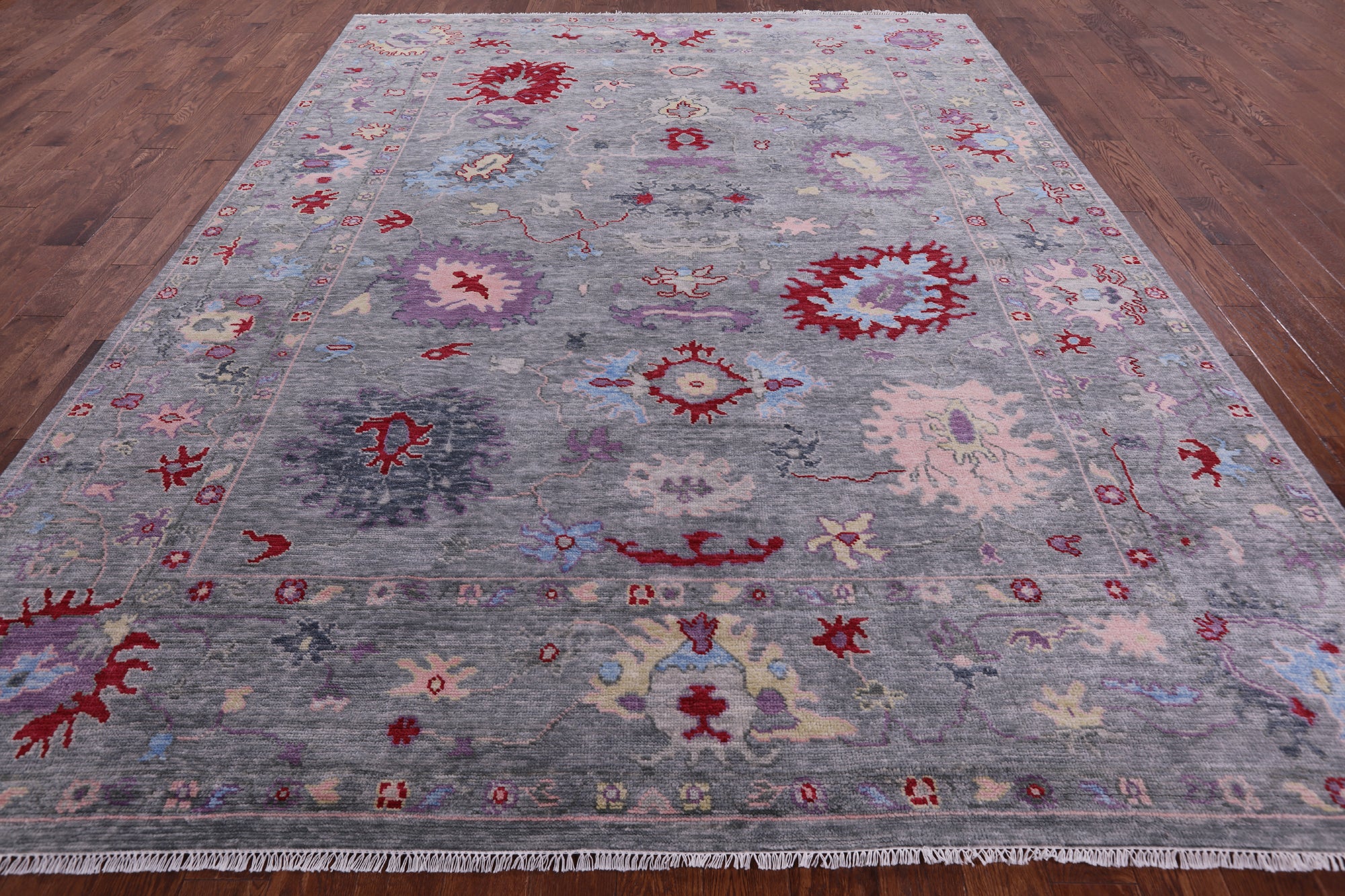 Grey Turkish Oushak Handmade Wool Rug - 9' 3" X 12' 0" - Golden Nile