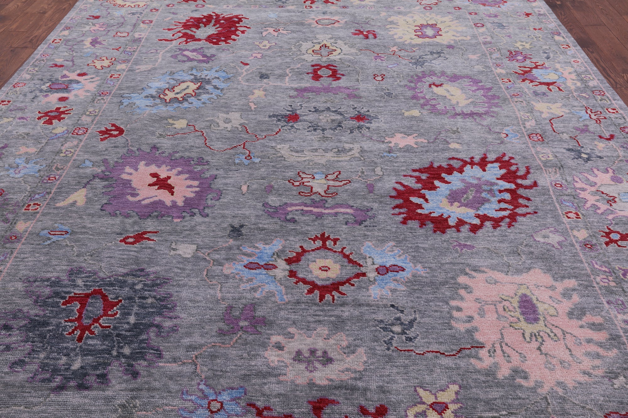 Grey Turkish Oushak Handmade Wool Rug - 9' 3" X 12' 0" - Golden Nile