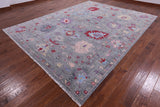 Grey Turkish Oushak Handmade Wool Rug - 9' 3" X 12' 0" - Golden Nile