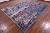 Modern Hand Knotted Wool & Silk Rug - 9' 1" X 12' 4" - Golden Nile