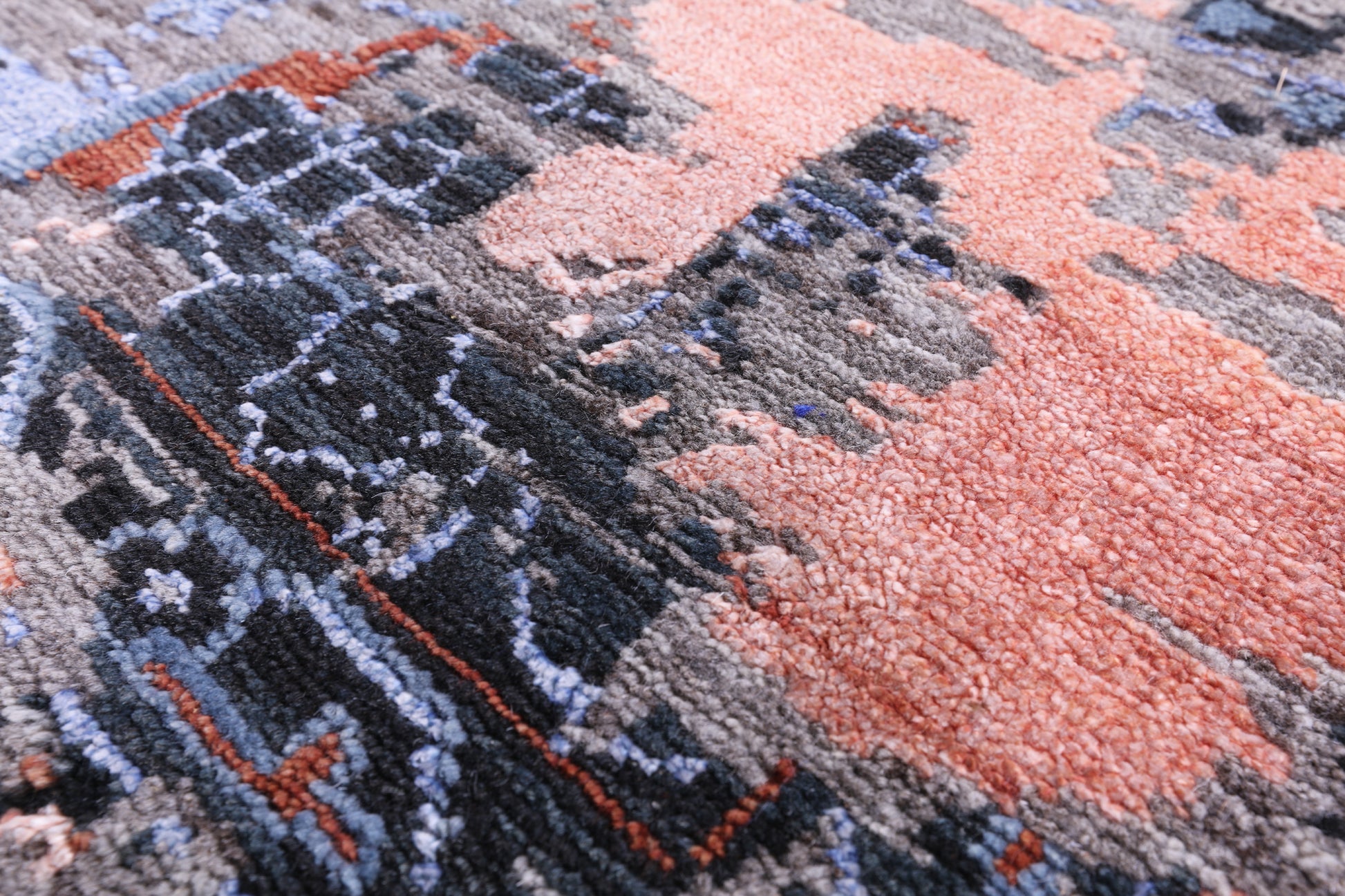 Modern Hand Knotted Wool & Silk Rug - 9' 1" X 12' 4" - Golden Nile