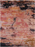 Abstract Contemporary Handmade Wool & Silk Rug - 9' 0" X 12' 0" - Golden Nile