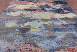 Contemporary Hand Knotted Wool & Silk Rug - 9' 0" X 11' 10" - Golden Nile