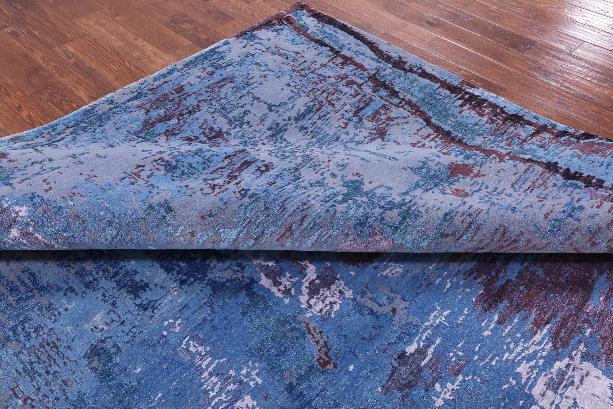 Modern Handmade Wool & Silk Rug - 9' 1" X 11' 10" - Golden Nile