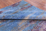 Modern Hand Knotted Wool & Silk Rug - 9' 0" X 11' 11" - Golden Nile