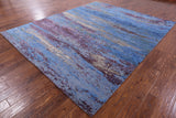Abstract Contemporary Hand Knotted Wool & Silk Rug - 8' 1" X 10' 0" - Golden Nile