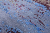 Abstract Contemporary Hand Knotted Wool & Silk Rug - 8' 1" X 10' 0" - Golden Nile
