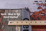 Abstract Contemporary Hand Knotted Wool & Silk Rug - 7' 10" X 10' 0" - Golden Nile