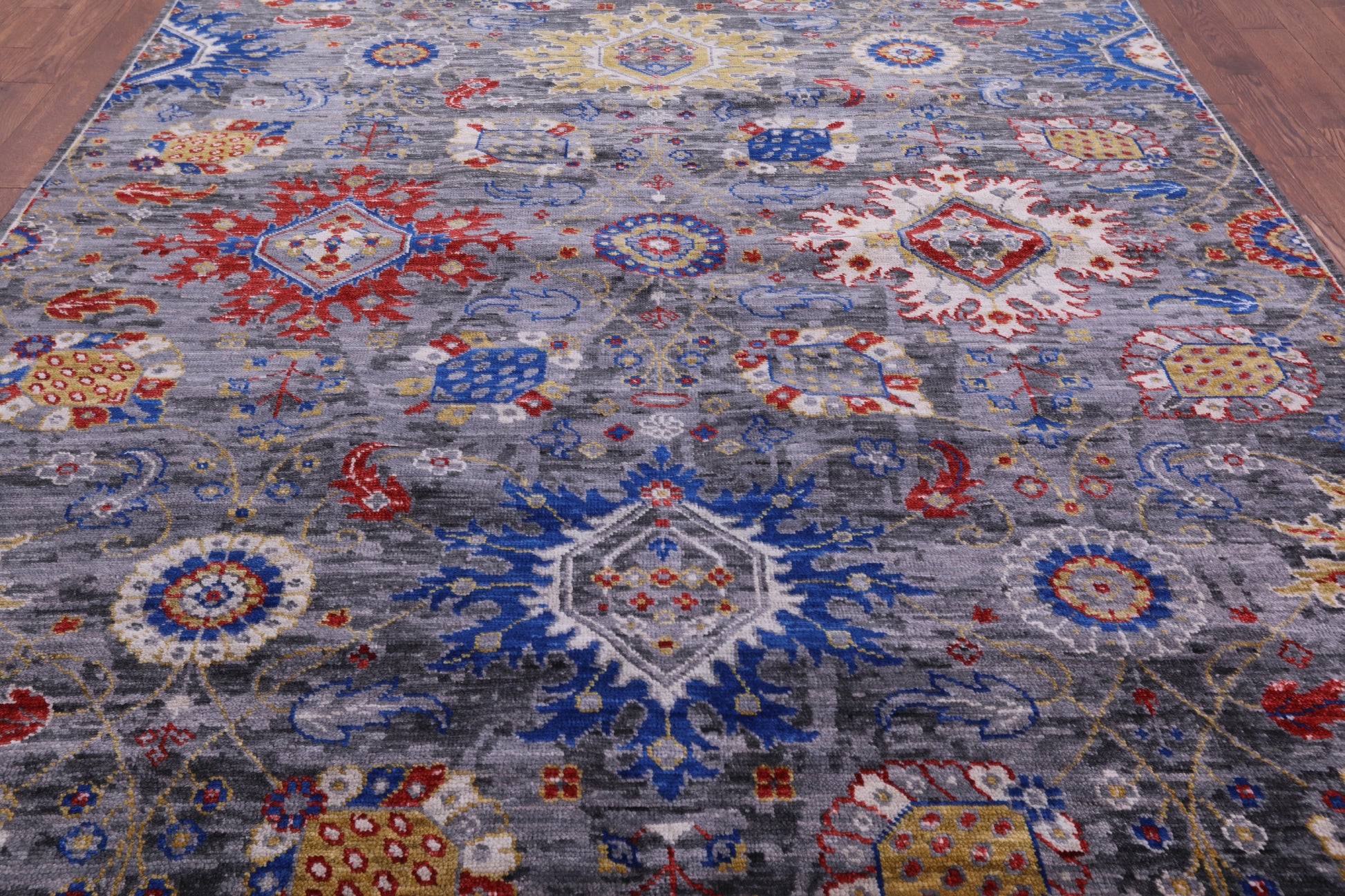 Grey Turkish Oushak Hand Knotted Wool Rug - 8' 7" X 10' 2" - Golden Nile