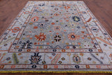 Grey Turkish Oushak Handmade Wool Rug - 9' 5" X 11' 7" - Golden Nile