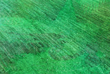 Green Full Pile Overdyed Hand Knotted Wool Rug - 8' 2" X 10' 1" - Golden Nile