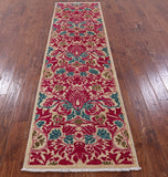 William Morris Hand Knotted Wool Runner Rug - 2' 7" X 9' 10" - Golden Nile