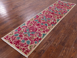 William Morris Hand Knotted Wool Runner Rug - 2' 7" X 9' 10" - Golden Nile