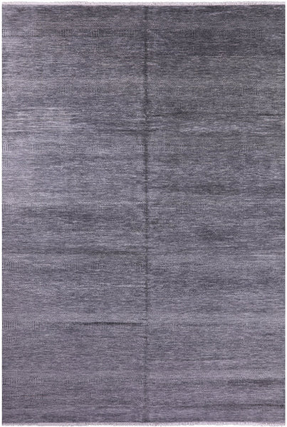 Grey Savannah Grass Hand Knotted Wool Rug - 10' 0" X 14' 4" - Golden Nile