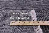Grey Savannah Grass Hand Knotted Wool Rug - 10' 0" X 14' 4" - Golden Nile