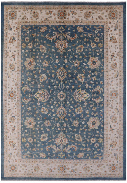 Peshawar Handmade Wool Rug - 9' 10" X 13' 8" - Golden Nile