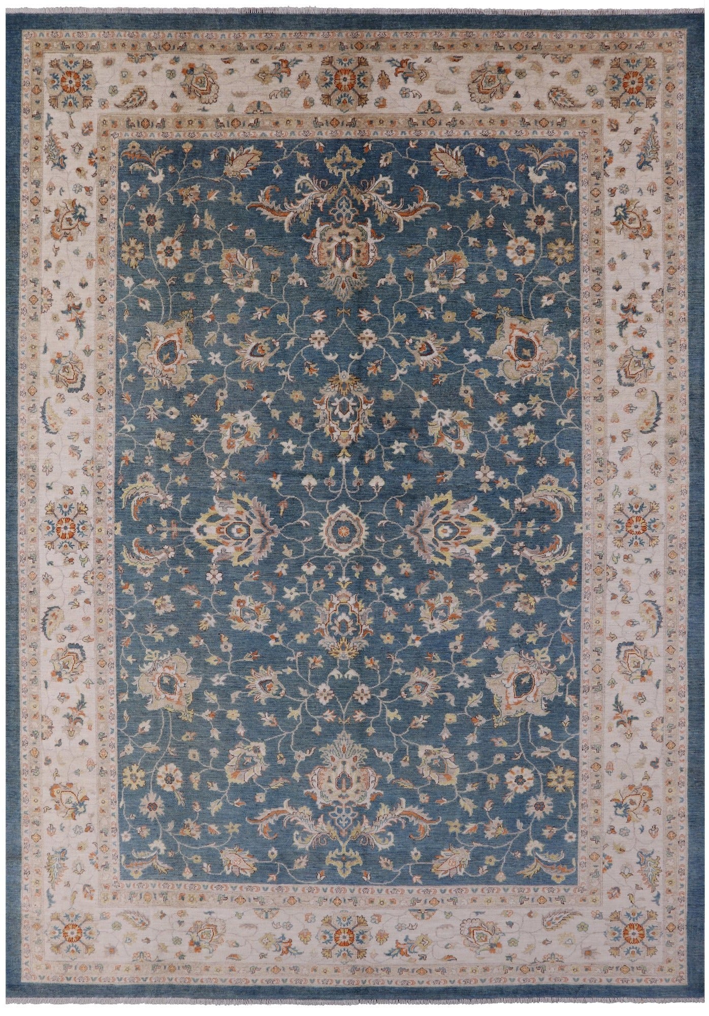 Peshawar Handmade Wool Rug - 9' 10" X 13' 8" - Golden Nile