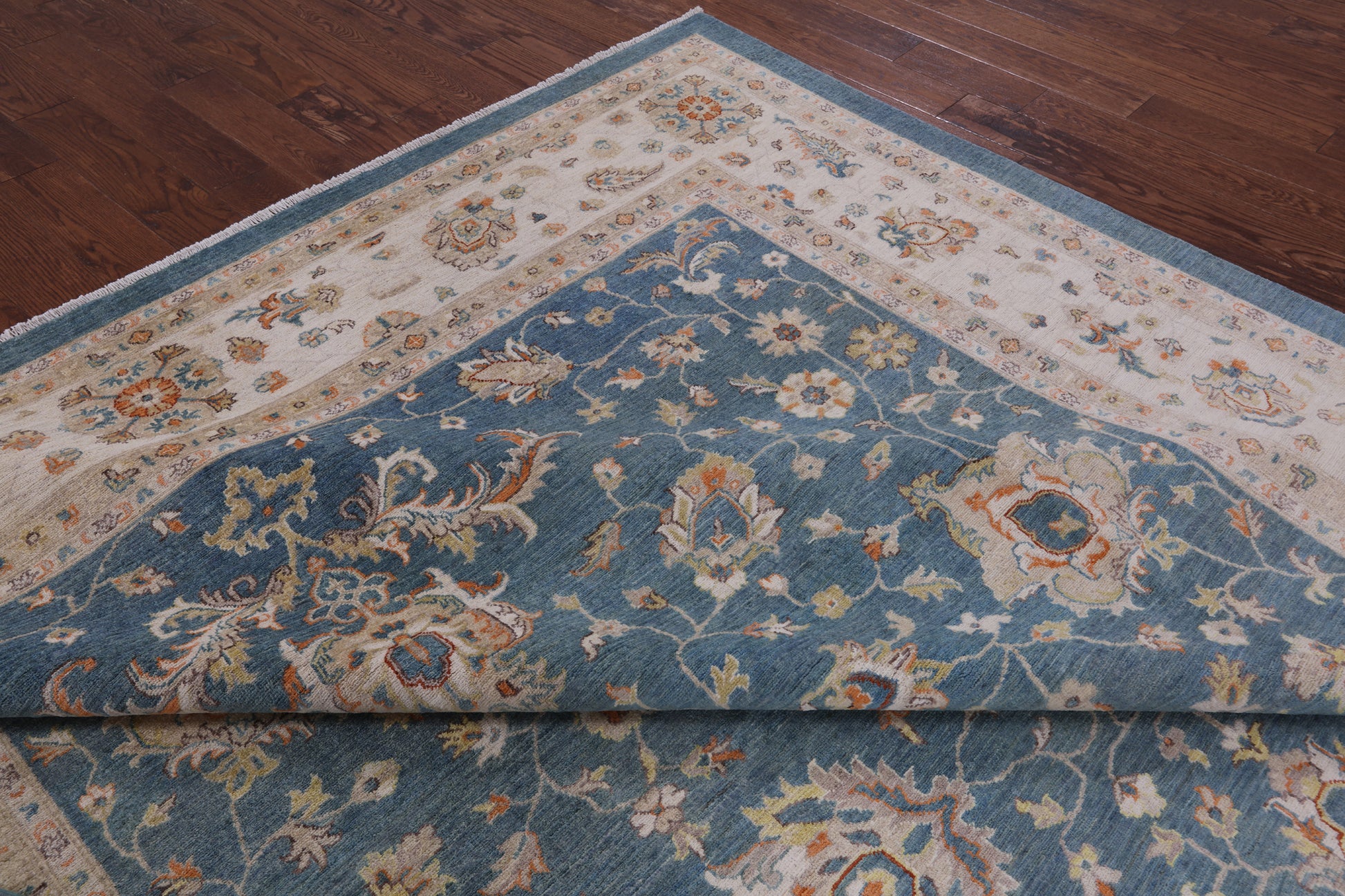 Peshawar Handmade Wool Rug - 9' 10" X 13' 8" - Golden Nile
