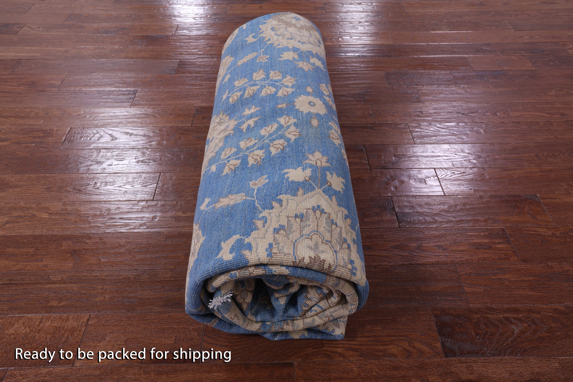 Blue Peshawar Hand Knotted Wool Rug - 10' 2" X 13' 10" - Golden Nile