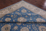 Blue Peshawar Hand Knotted Wool Rug - 10' 2" X 13' 10" - Golden Nile