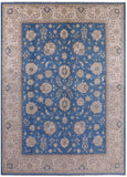 Blue Peshawar Hand Knotted Wool Rug - 10' 2" X 13' 10" - Golden Nile