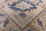 Blue Peshawar Hand Knotted Wool Rug - 10' 2" X 13' 10" - Golden Nile