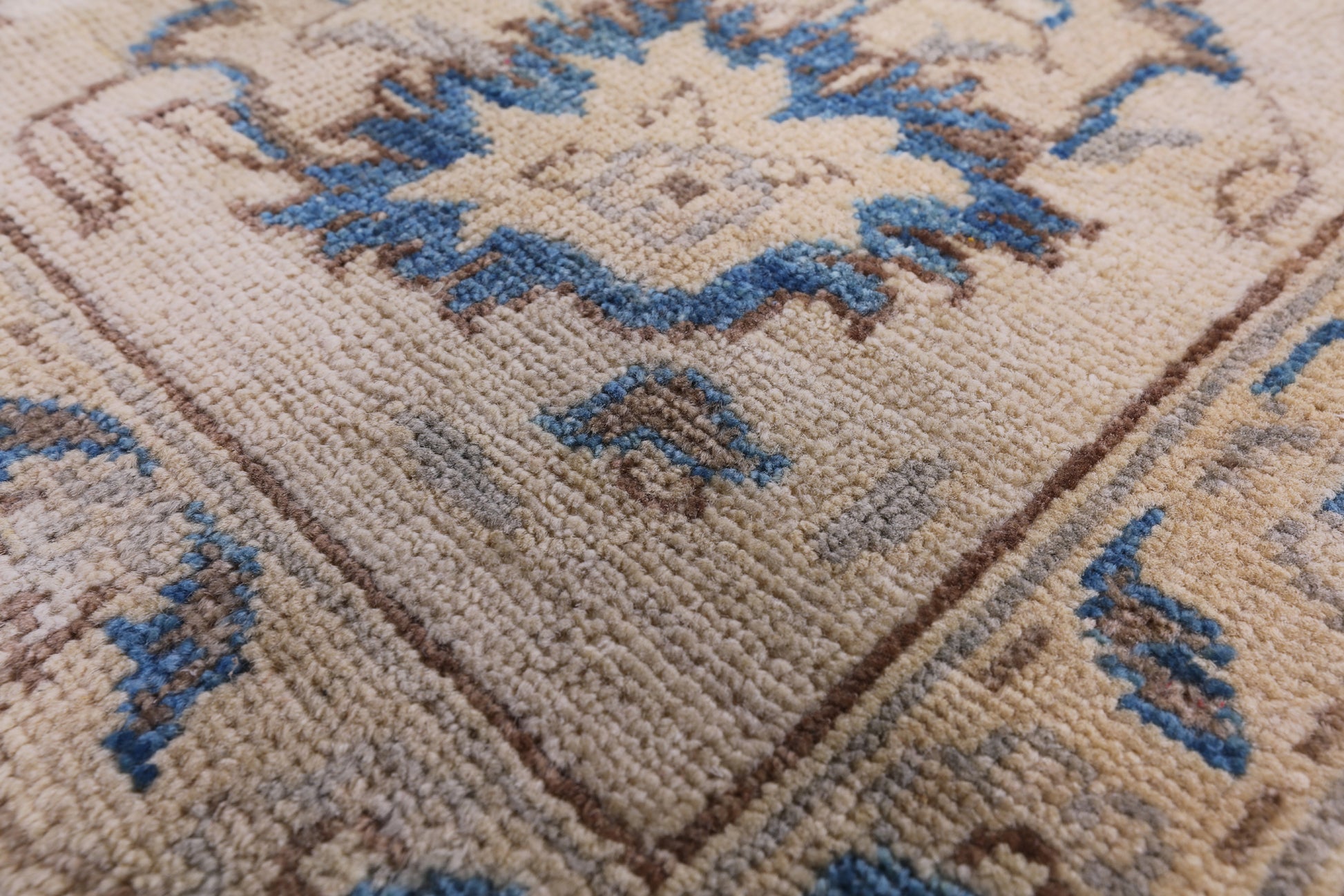 Blue Peshawar Hand Knotted Wool Rug - 10' 2" X 13' 10" - Golden Nile