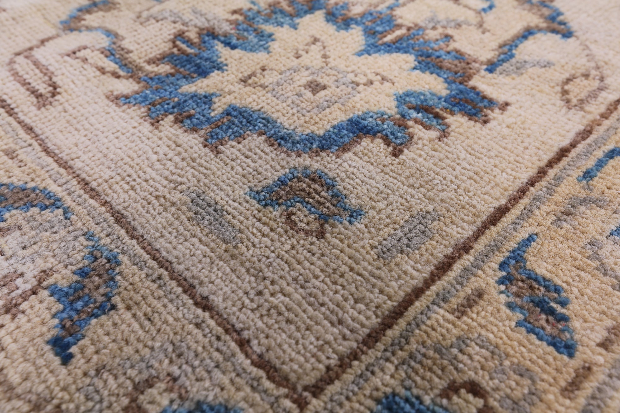 Blue Peshawar Hand Knotted Wool Rug - 10' 2" X 13' 10" - Golden Nile