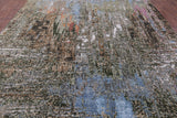 Abstract Modern Hand Knotted Wool & Silk Rug - 10' 0" X 14' 3" - Golden Nile