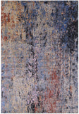 Abstract Modern Hand Knotted Wool & Silk Rug - 9' 11" X 14' 3" - Golden Nile