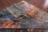 Abstract Modern Hand Knotted Wool & Silk Rug - 10' 2" X 14' 2" - Golden Nile