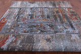 Abstract Contemporary Hand Knotted Wool & Silk Rug - 9' 0" X 12' 2" - Golden Nile