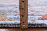 Abstract Contemporary Hand Knotted Wool & Silk Rug - 9' 0" X 12' 2" - Golden Nile