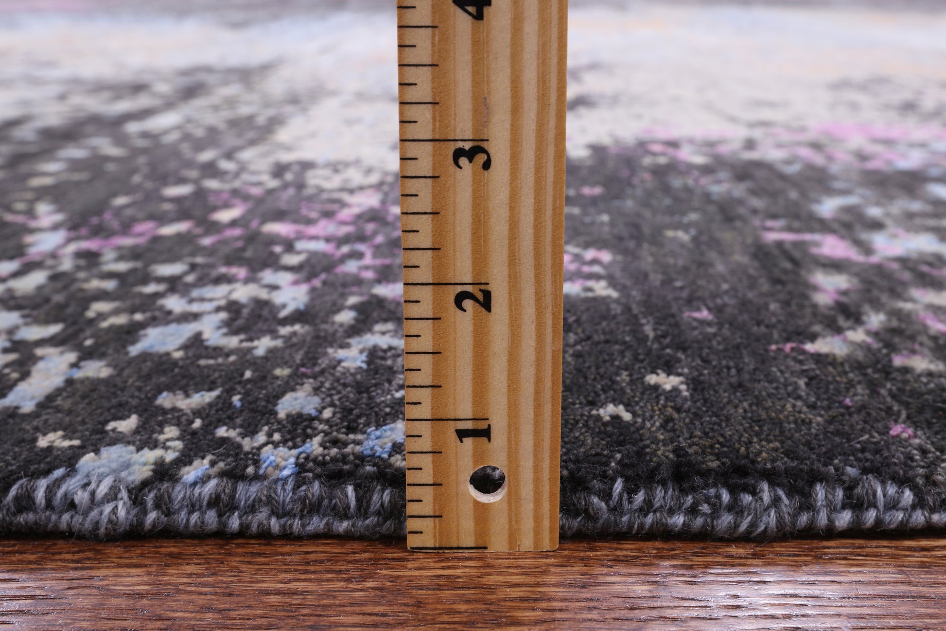 Abstract Modern Hand Knotted Wool & Silk Rug - 9' 1" X 12' 0" - Golden Nile