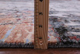 Urban Design Abstract Modern Handmade Wool & Silk Rug - 9' 1" X 12' 1" - Golden Nile