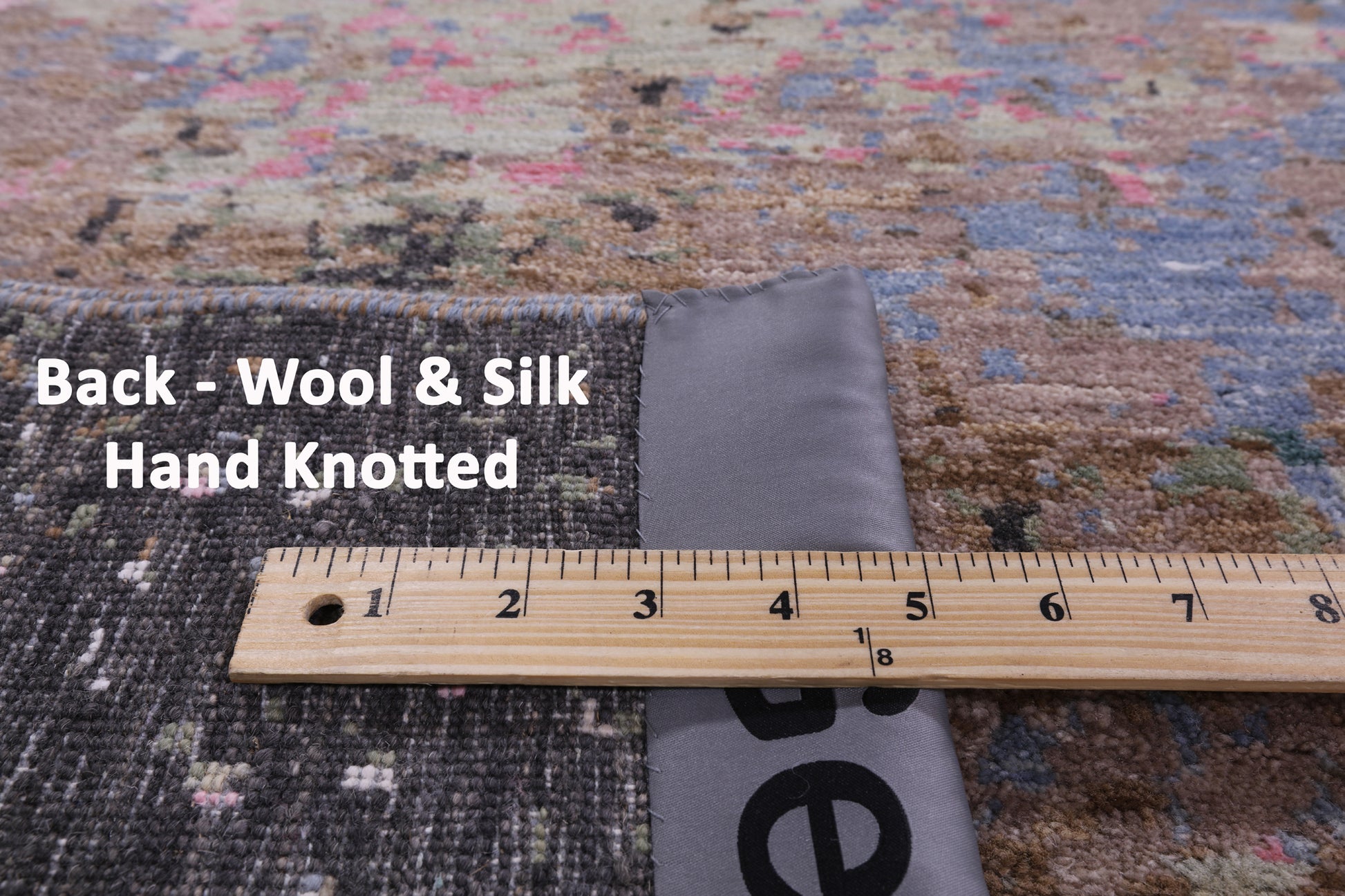 Abstract Contemporary Hand Knotted Wool & Silk Rug - 9' 0" X 12' 1" - Golden Nile