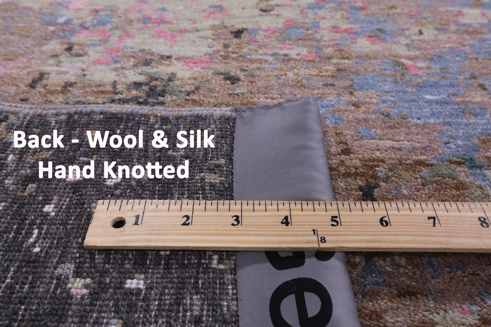 Abstract Contemporary Hand Knotted Wool & Silk Rug - 9' 0" X 12' 1" - Golden Nile