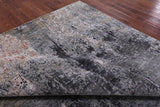 Abstract Contemporary Hand Knotted Wool & Silk Rug - 9' 0" X 12' 3" - Golden Nile