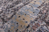 Abstract Contemporary Hand Knotted Wool & Silk Rug - 9' 0" X 12' 3" - Golden Nile
