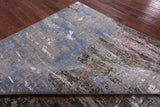Abstract Contemporary Hand Knotted Wool & Silk Rug - 8' 1" X 10' 1" - Golden Nile