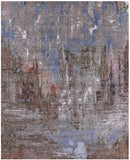 Abstract Contemporary Hand Knotted Wool & Silk Rug - 8' 1" X 10' 1" - Golden Nile