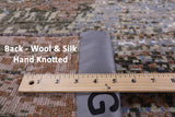 Abstract Contemporary Hand Knotted Wool & Silk Rug - 8' 1" X 10' 1" - Golden Nile