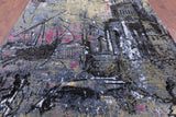 Abstract Modern Hand Knotted Wool Rug - 8' 2" X 10' 1" - Golden Nile