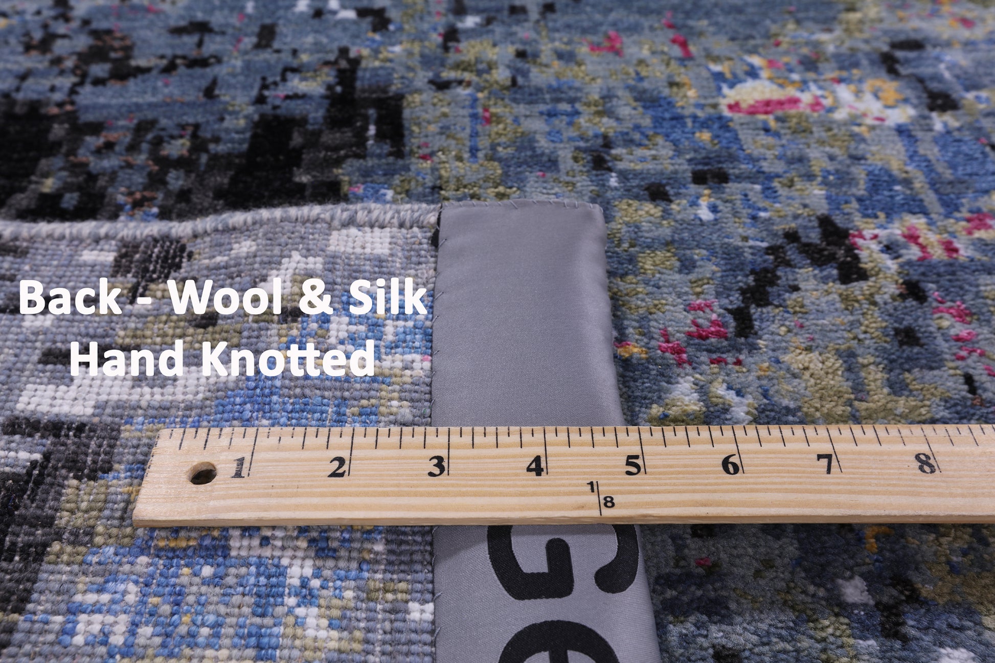 Abstract Modern Hand Knotted Wool Rug - 8' 2" X 10' 1" - Golden Nile