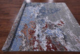 Abstract Modern Handmade Wool & Silk Rug - 8' 0" X 10' 2" - Golden Nile