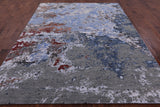 Abstract Modern Handmade Wool & Silk Rug - 8' 0" X 10' 2" - Golden Nile